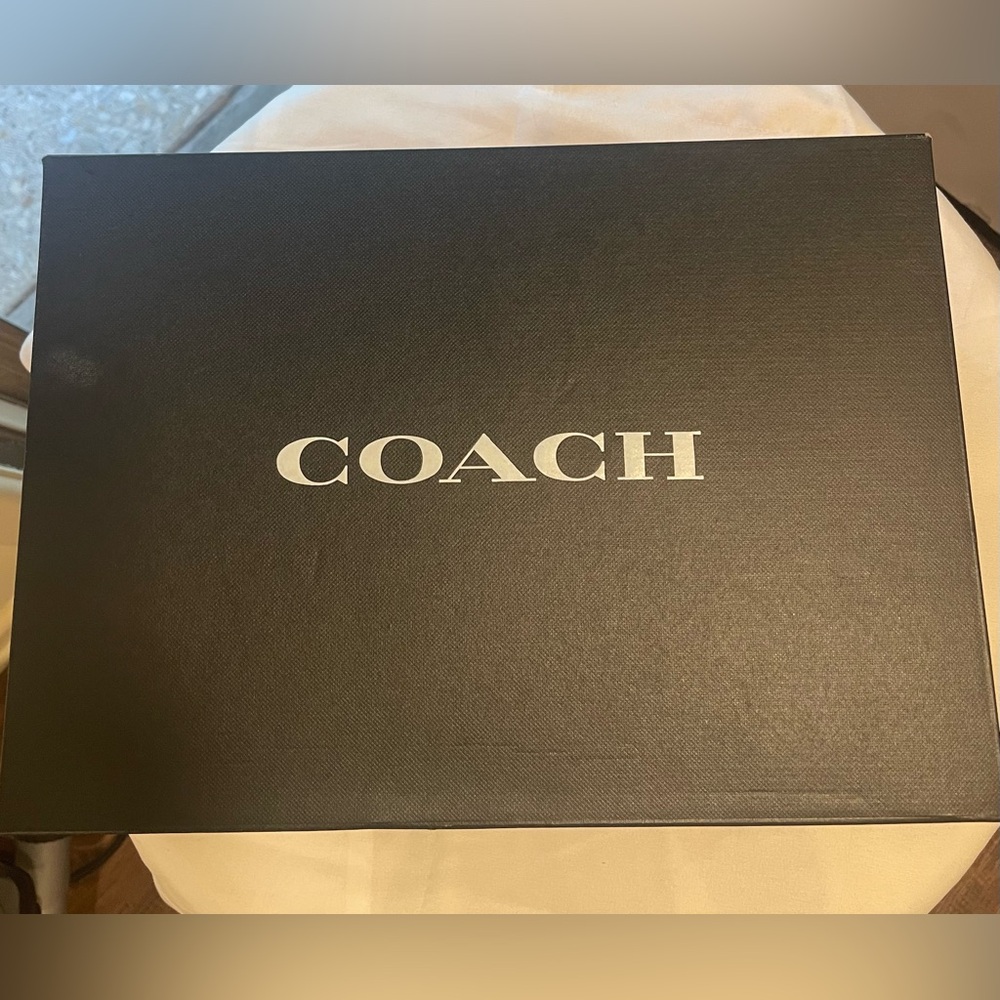 Coach Black Shoe Box with White Coach Carriage Logo 14x10